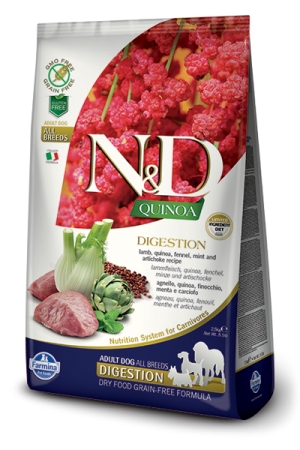 N&D Grain Free Quinoa Dog Digestion Lamb Adult ягненок фенхель мята артишок