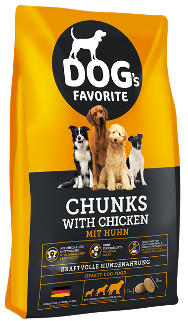  Dogs Favorite Chunks сухой корм для собак с курицей 