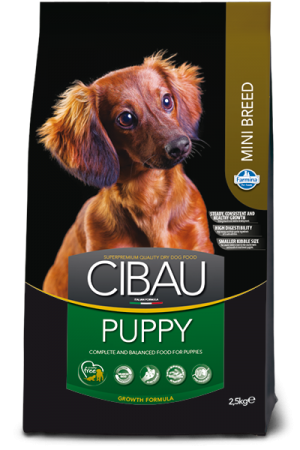 Farmina Cibau Puppy Mini - полнорационный корм для щенков, беременных и кормящих собак.