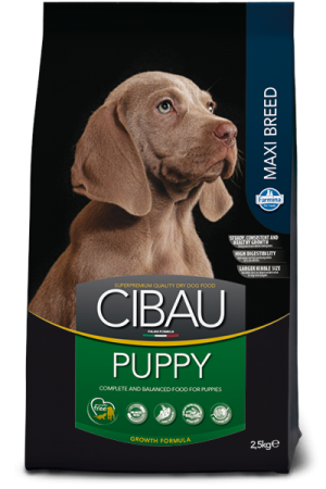 Farmina Cibau Puppy Maxi - полнорационный и сбалансированный корм для щенков крупных и гигантских пород с момента отъема.