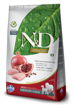 N&D Grain Free Dog Chicken & Pomegranate Adult Medium  Maxi курица гранат