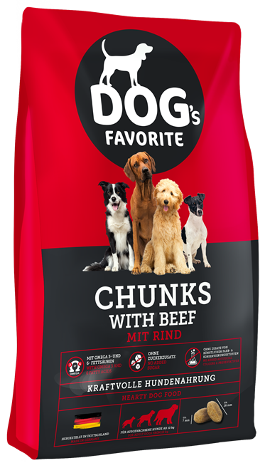  Dogs Favorite Chunks сухой корм для собак с говядиной и  рисом 